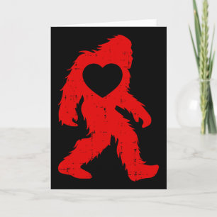 Retro Heat Liebe Bigfoot Sasquatch Outfit Männer J Karte