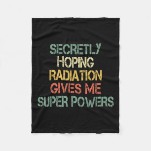 Retro heimlich hoffend Strahlung gibt mir Superpow Fleecedecke