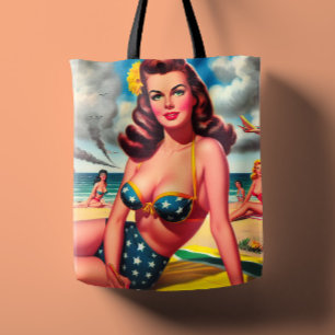 Retro heiße Vintage-Strand Pin-up