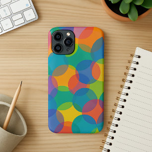 Retro-Helle Farben Amorphe Formen Kunstmuster iPhone 16 Pro Max Hülle