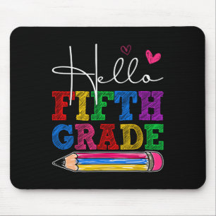Retro Hello 5. Klasse Erster Schultag Jungen Mousepad
