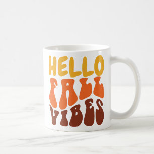 Retro Hello Fall Vibes Pumpkin Gewürz Gemütlicher Kaffeetasse