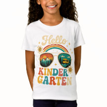 Retro Hello Kindergarten Rückkehr zur Schule Sonne