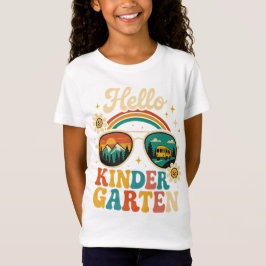 Retro Hello Kindergarten Zurück zur Sonnenbrille i T-Shirt