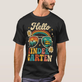 Retro Hello Kindergarten Zurück zur Sonnenbrille i T-Shirt