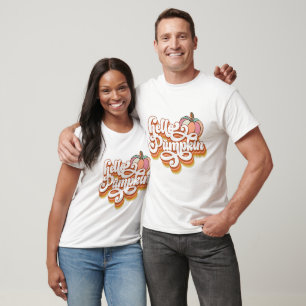 Retro Hello Kürbis - Herbst T-Shirt