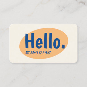 Retro Hello Networking Business Card Visitenkarte