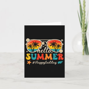 Retro Hello Summer Happy Letzten Schultag Karte