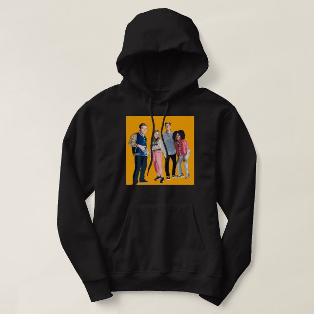 Retro Henry Danger Crew Digital Zeichne Farbe B Hoodie (Design vorne)