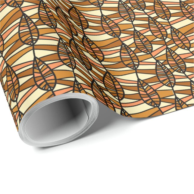Retro-Herbst-Geschenkpapier Geschenkpapier (Rolleneckpunkt)