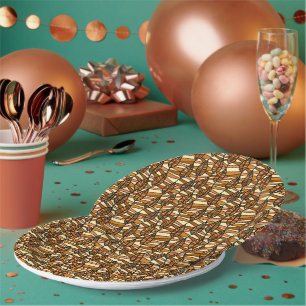 Retro-Herbst-Papierteller Pappteller