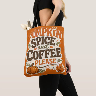 Retro Herbst Pumpkin Spice und Kaffee Bitte