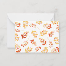 Retro-Herbstblumen 2 Notizkarte
