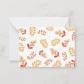 Retro-Herbstblumen 2 Notizkarte Mitteilungskarte