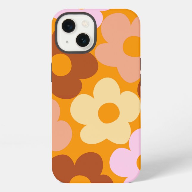 Retro-Herbstgänseblümchen #3 #blumen #retro #deko  iPhone Hülle (Rückseite)