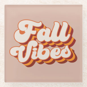 Retro-Herbstgefühle Glasuntersetzer