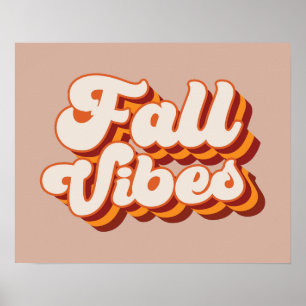 Retro-Herbstgefühle Poster