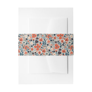 Retro herbstliche süße Blumengestaltung  Einladungsbanderole