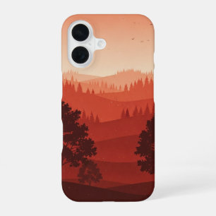 Retro-Herbstwald iPhone 16 Hülle