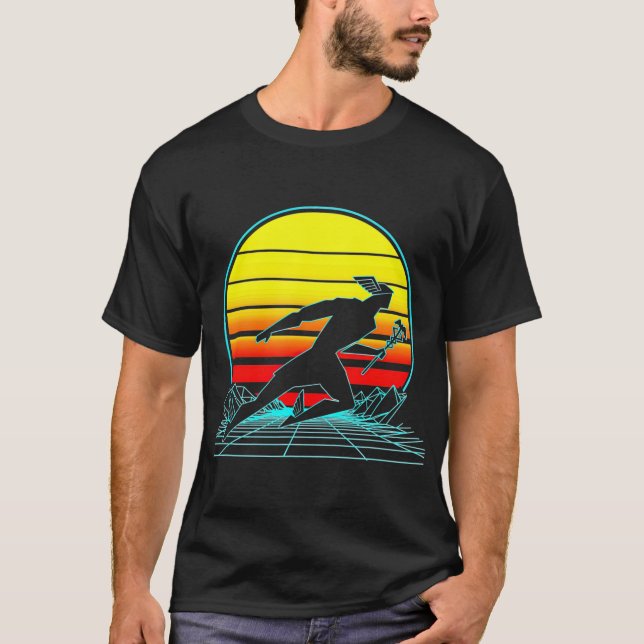 Retro Hermes God Vaporwave T-Shirt (Vorderseite)
