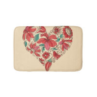 Retro Herz des Blumen-Liebesymbols