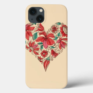 Retro Herz des Blumen-Liebesymbols Case-Mate iPhone Hülle