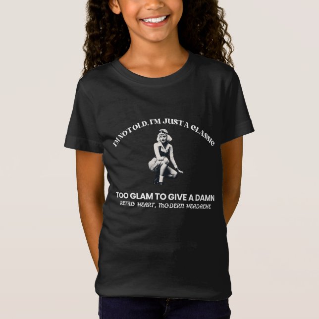 Retro-Herz, moderne Einstellung T-Shirt (Vorderseite)