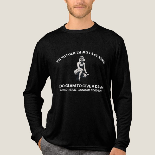 Retro-Herz, moderne Einstellung Tri-Blend Shirt (Vorderseite)