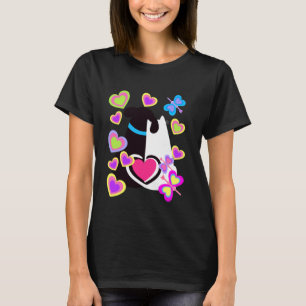 Retro-Herzen Hund Katze Valentinstag Herz Kinder T-Shirt