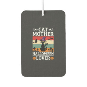 Retro-Hexen-Design für Halloween-Katz-Mutter-Liebh Autolufterfrischer