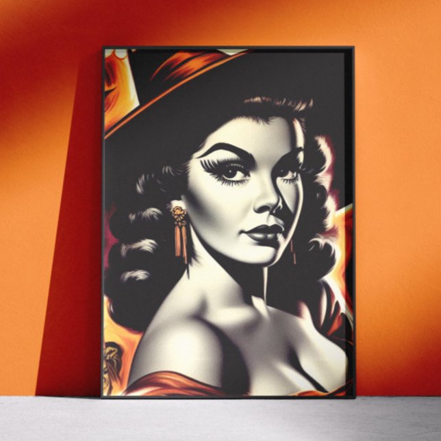 Retro-Hexen-Pin-up Poster (Von Creator hochgeladen)