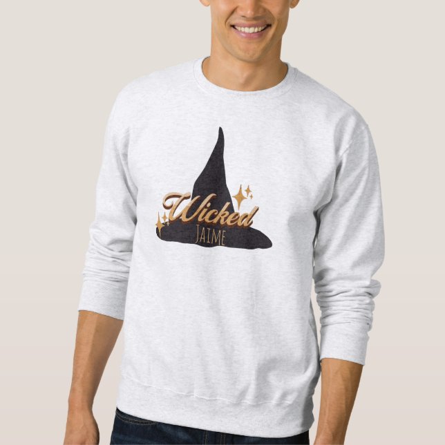 Retro-Hexenhut Böser Name  Sweatshirt (Vorderseite)