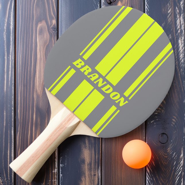 Retro HI VIS-Mainboard Streifen mit Namen Tischtennis Schläger (Von Creator hochgeladen)