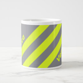 Retro HI VIS Three Stripes with Name Jumbo-Tasse