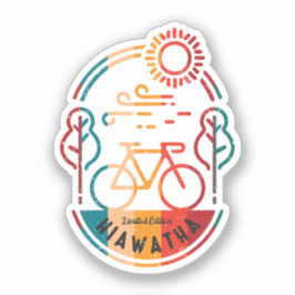 Retro Hiawatha Radweg. Aufkleber