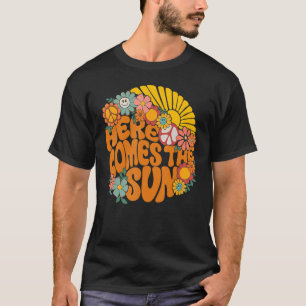 Retro Hier kommt die Sonne Flora Sommer Familie Va T-Shirt