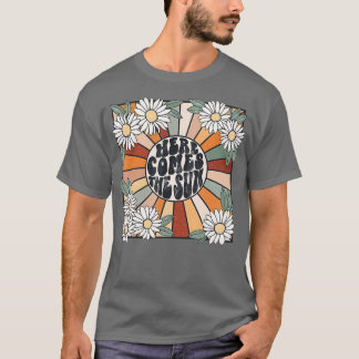 Retro Hier kommt die Sonne Flora Sommer Familie Va T-Shirt