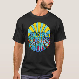 Retro Hier kommt die Sonnenblumen Sommer Familie V T-Shirt