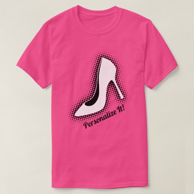 Retro High Heel Shoe T-Shirt (Design vorne)