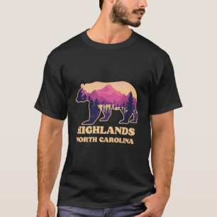 Retro Highlands North Carolina Nc Zuhause Staat Be T-Shirt