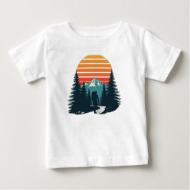 Retro Hiker Mountain Adventure Baby T-shirt