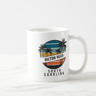 Retro Hilton Head South Carolina Surfbrett Surfen Kaffeetasse