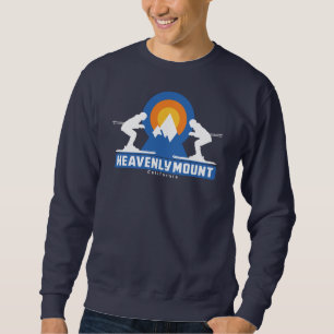 Retro Himmlischer Mountain Ski Sunset T - Shirt
