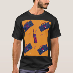 Retro-Hintergrund im Stil der 80er Jahre, farbenfr T-Shirt