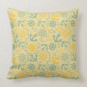 Retro Hintergrund mit Anker, Seile Kissen