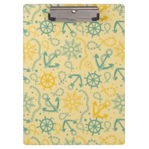 Retro Hintergrund mit Anker, Seile Klemmbrett