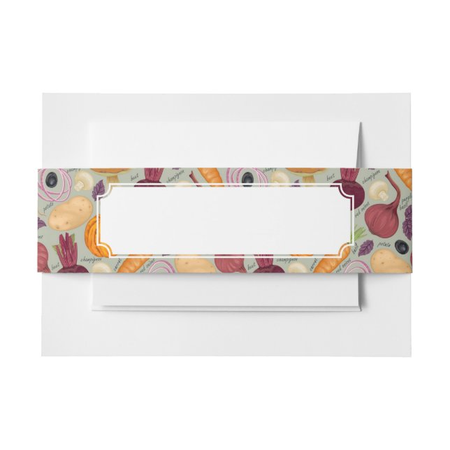 Retro Hintergrund vom Frischgemüse Einladungsbanderole (Vorderseite Beispiel)