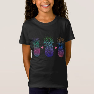 Retro Hippie Ananas Tropisches Obst Lover Sommer T-Shirt