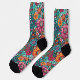 Retro Hippie: Blume Kind Socken