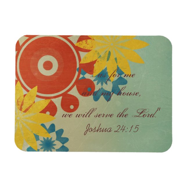 Retro-Hippie-Blume Magnet (Horizontal)